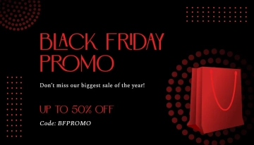 Free Black Friday  Promo Card Template to Edit Online