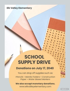 School Supply Drive Flyer Template