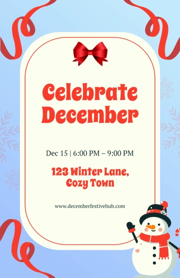 Free Minimalist December Template to Edit Online