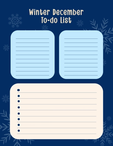 Free December Checklist Template to Edit Online