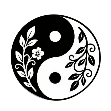 Free Floral Yin Yang Tattoo to Edit Online