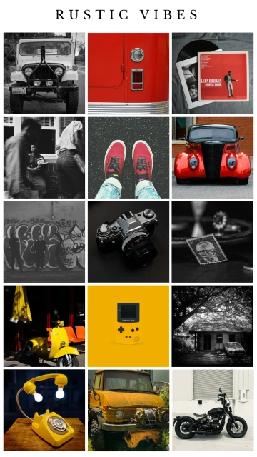 Free Rustic Instagram Grid Template to Edit Online
