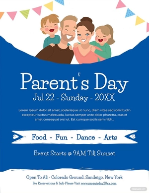 Parent's Day Flyer Template