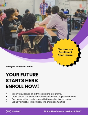 Free Editable School Admission Flyer Template to Edit Online