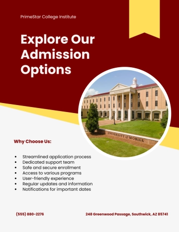 Free Best School Admission Flyer Template to Edit Online