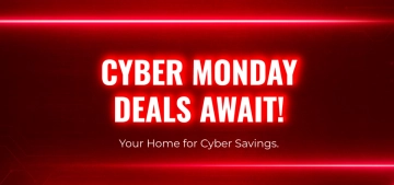 Free Red Cyber Monday Card Template to Edit Online