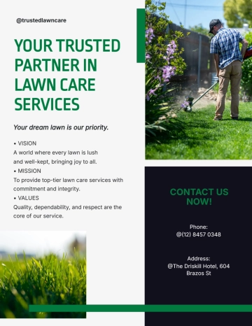 Free Mower Lawn Care Flyer Template to Edit Online
