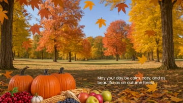 Free Panoramic Thanksgiving Desktop Wallpaper Template to Edit Online