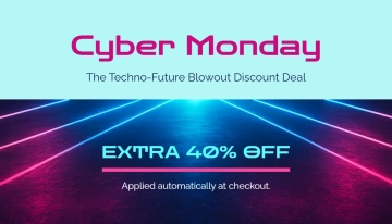 Free Professional Cyber Monday Card Template to Edit Online