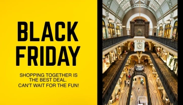Free Yellow Black Friday  Card Template to Edit Online