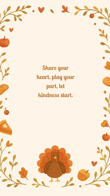 Free Friendsgiving Thanksgiving Wallpaper Template to Edit Online