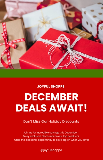 Free December Discount Sale Template to Edit Online