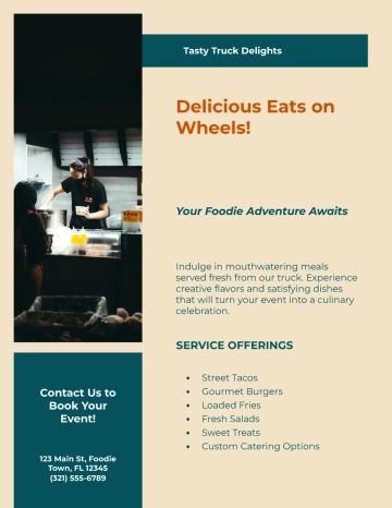 Free Event Food Truck Flyer Template to Edit Online