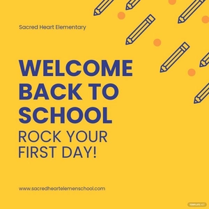 Free Back To School Instagram Post Template to Edit Online