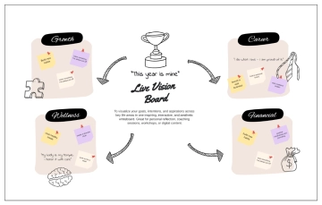 Free Brown and Black Playful Illustration Live Vision Board Whiteboard to Edit Online