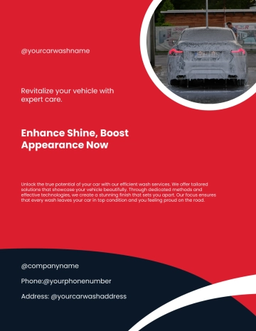 Free Editable Car Wash Flyer Template to Edit Online