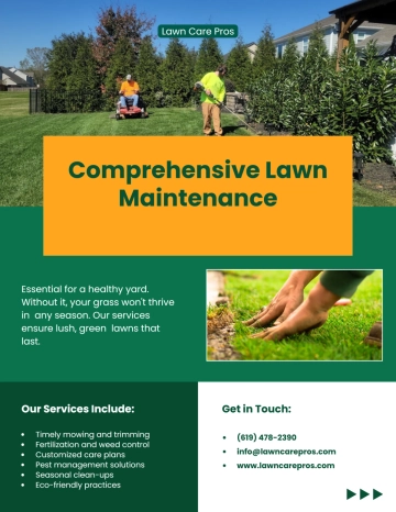 Free Design Sample Lawn Care Flyer Template to Edit Online