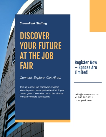 Free College Job Fair Flyer Template to Edit Online