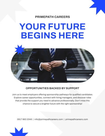 Free Sponsorship Job Fair Flyer Template to Edit Online