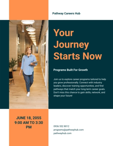 Free Program Job Fair Design Flyer Template to Edit Online