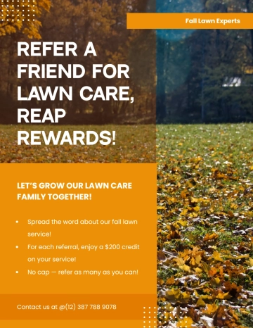 Free Fall Lawn Care Flyer Template to Edit Online