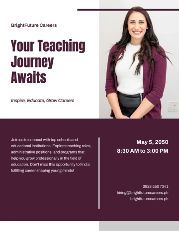 Free Education Job Fair Flyer Template to Edit Online