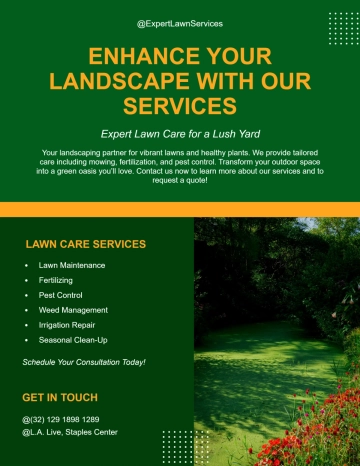Free Custom Lawn Care Flyer Template to Edit Online