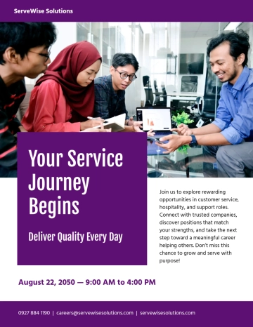 Free Service Hiring Flyer Template to Edit Online