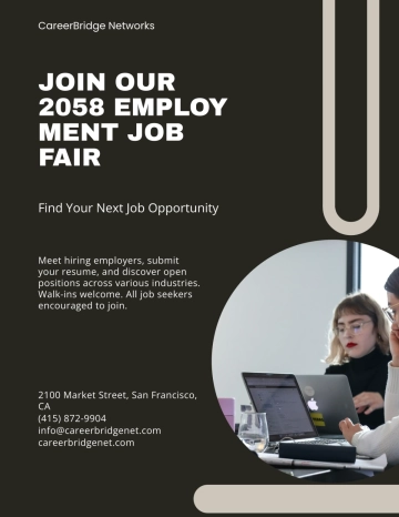 Free Recruitment Job Fair Flyer Template to Edit Online