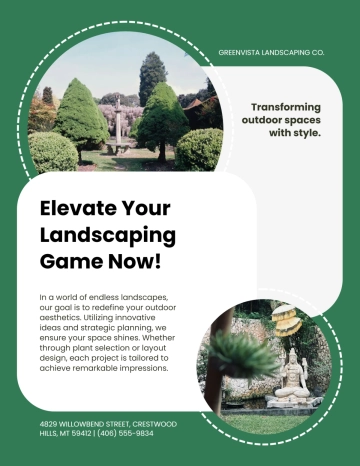 Free Best Landscaping Flyer Template to Edit Online