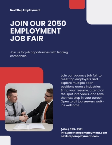 Free Vacancy Job Fair Flyer Template to Edit Online