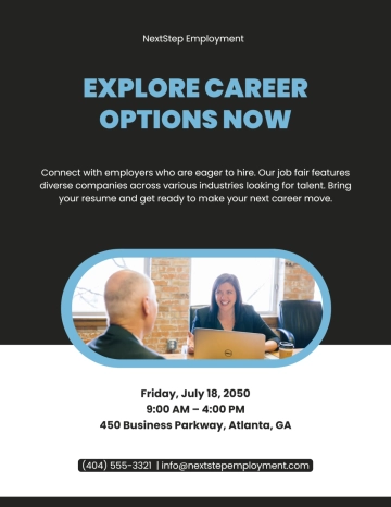 Free Virtual Job Fair Flyer Template to Edit Online