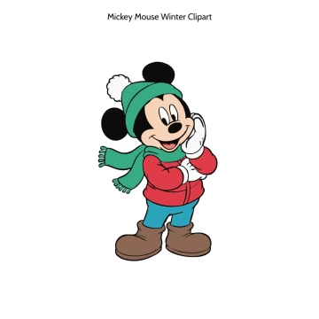 Free Mickey Mouse Winter Vector Clipart (PNG, SVG) to Edit Online