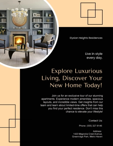 Free Elegant Apartment Flyer Template to Edit Online