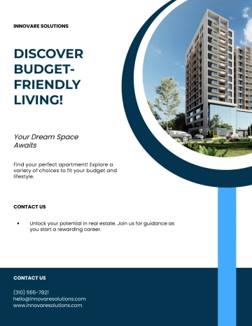 Free Affordable Apartment Flyer Template to Edit Online