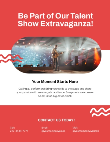 Free America’s Got Talent Show Flyer Template to Edit Online