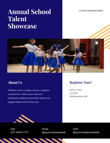 Free School Talent Show Flyer Template to Edit Online