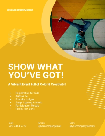 Free Annual Talent Show Flyer Template to Edit Online