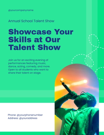 Free Editable Talent Show Flyer Template to Edit Online