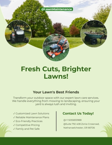 Free Lawn Maintenance Landscaping Flyer Template to Edit Online