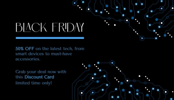 Free Black Friday Tech Deal Card Template to Edit Online