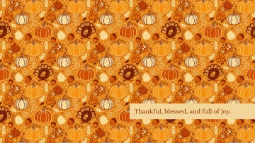 Free Orange Thanksgiving Desktop Wallpaper Template to Edit Online