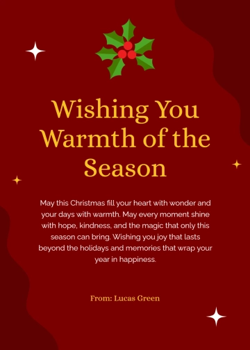 Free Special Christmas Wishes Template to Edit Online