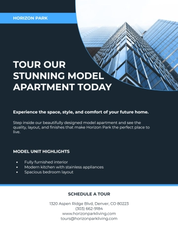 Free Model Apartment Flyer Template to Edit Online
