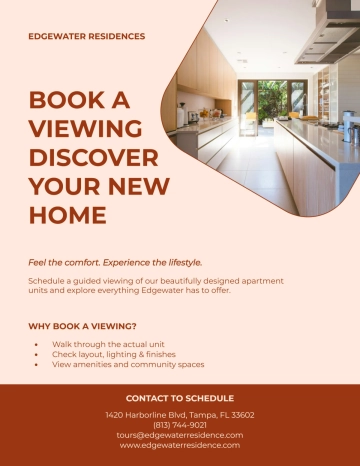 Free Book a Viewing Apartment Flyer Template to Edit Online