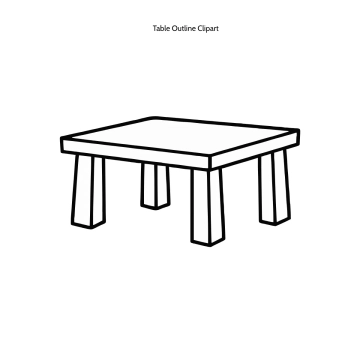 Free Table Outline Clipart Template to Edit Online