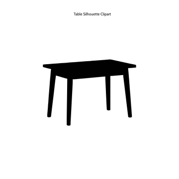 Free Table Silhouette Clipart Template to Edit Online