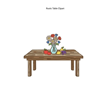 Free Rustic Table Clipart Template to Edit Online