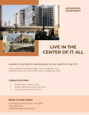 Free Urban Apartment Flyer Template to Edit Online