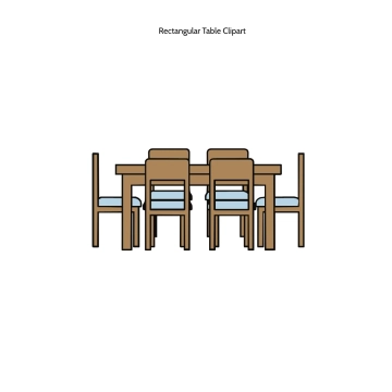Free Rectangular Table Clipart Template to Edit Online